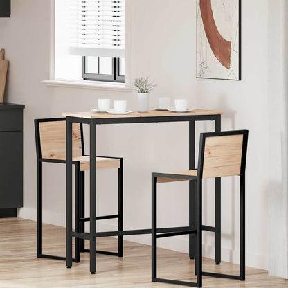 vidaXL Table Natural 100 x 40 x 101 cm Engineered Wood and Steel