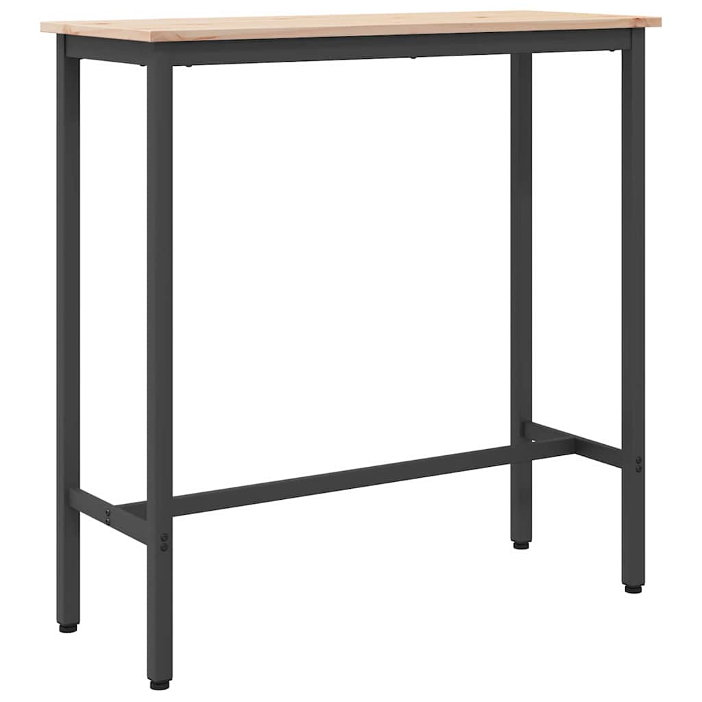 vidaXL Table Natural 100 x 40 x 101 cm Engineered Wood and Steel