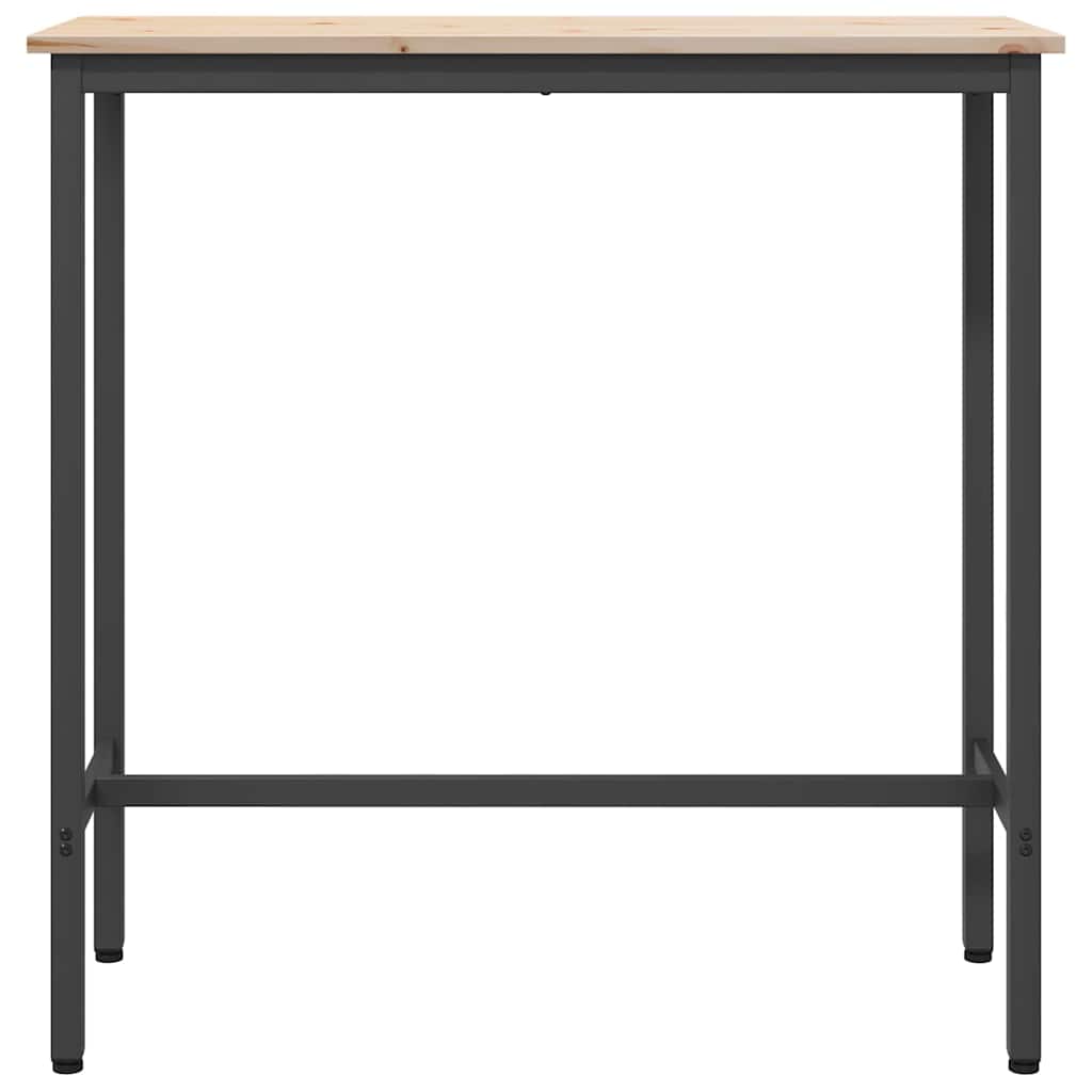 vidaXL Table Natural 100 x 40 x 101 cm Engineered Wood and Steel