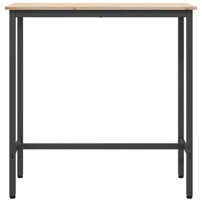 vidaXL Table Natural 100 x 40 x 101 cm Engineered Wood and Steel