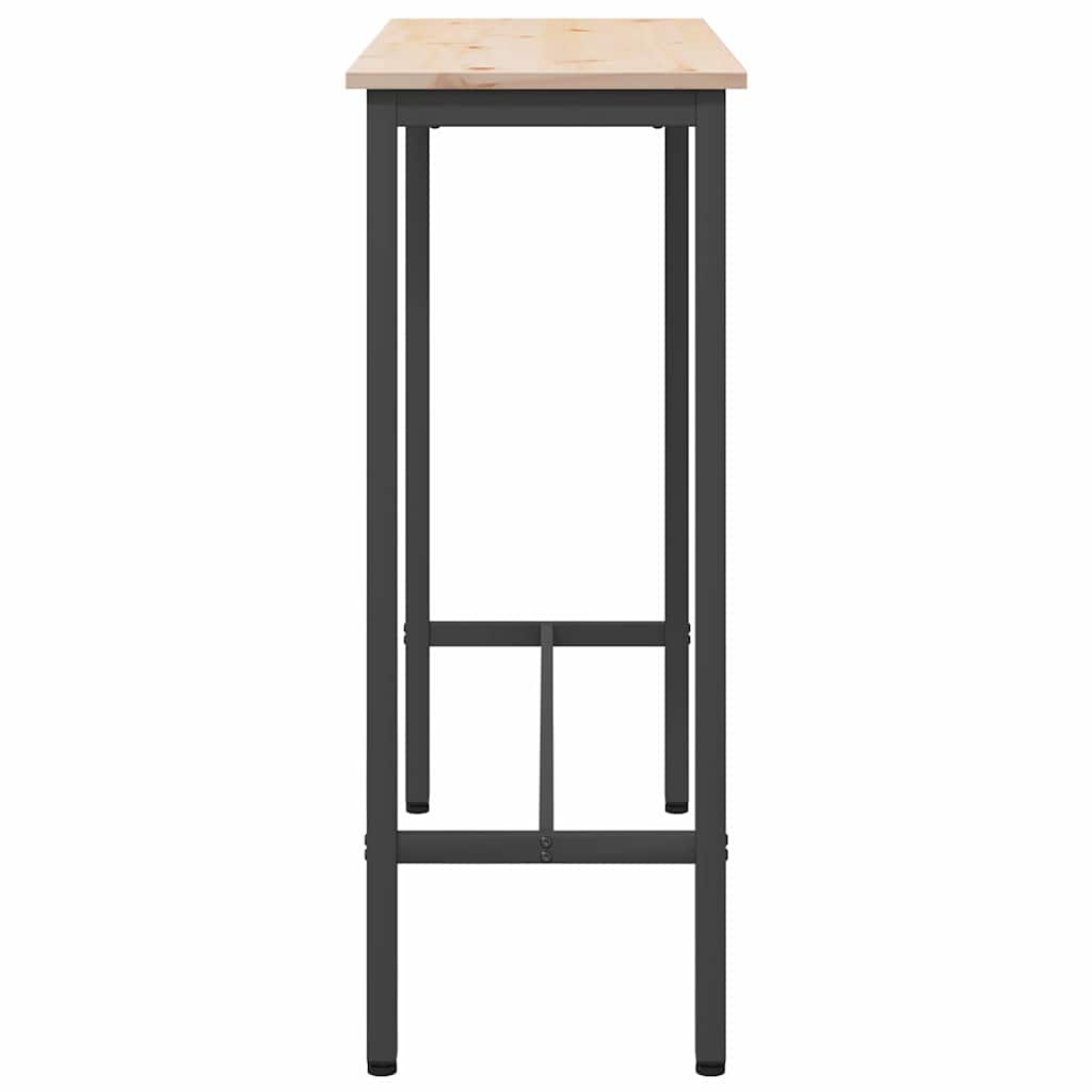 vidaXL Table Natural 100 x 40 x 101 cm Engineered Wood and Steel