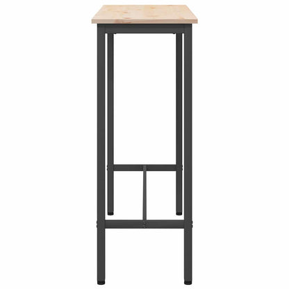 vidaXL Table Natural 100 x 40 x 101 cm Engineered Wood and Steel