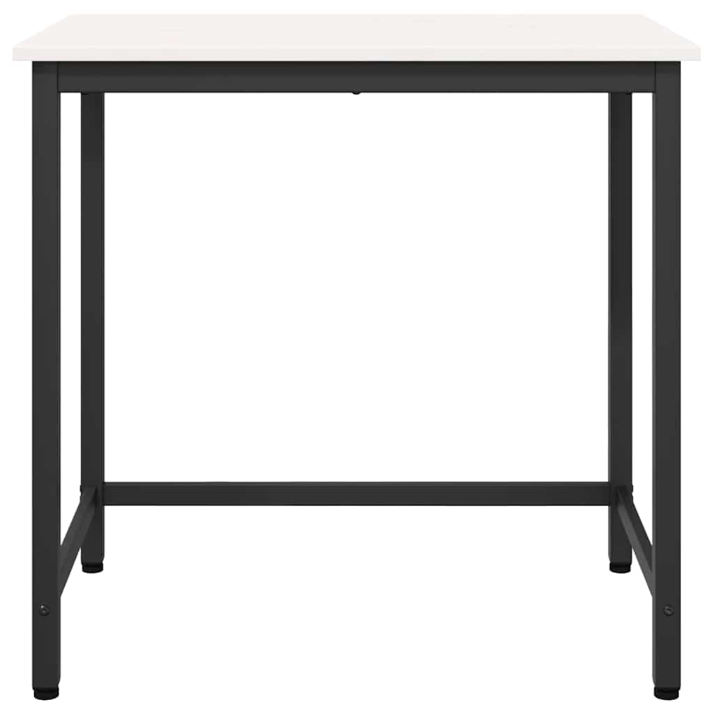 vidaXL Table White 80 x 50 x 77 cm Engineered Wood and Steel