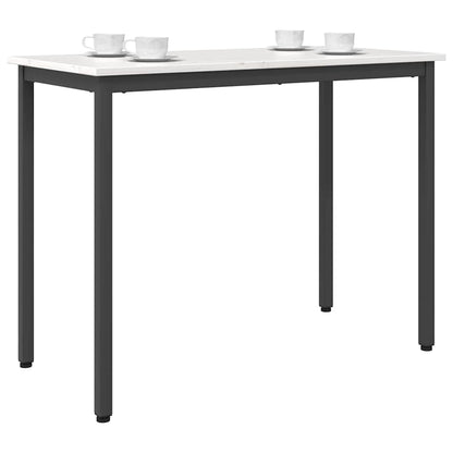 vidaXL Table White 100 x 50 x 77 cm Engineered Wood and Steel