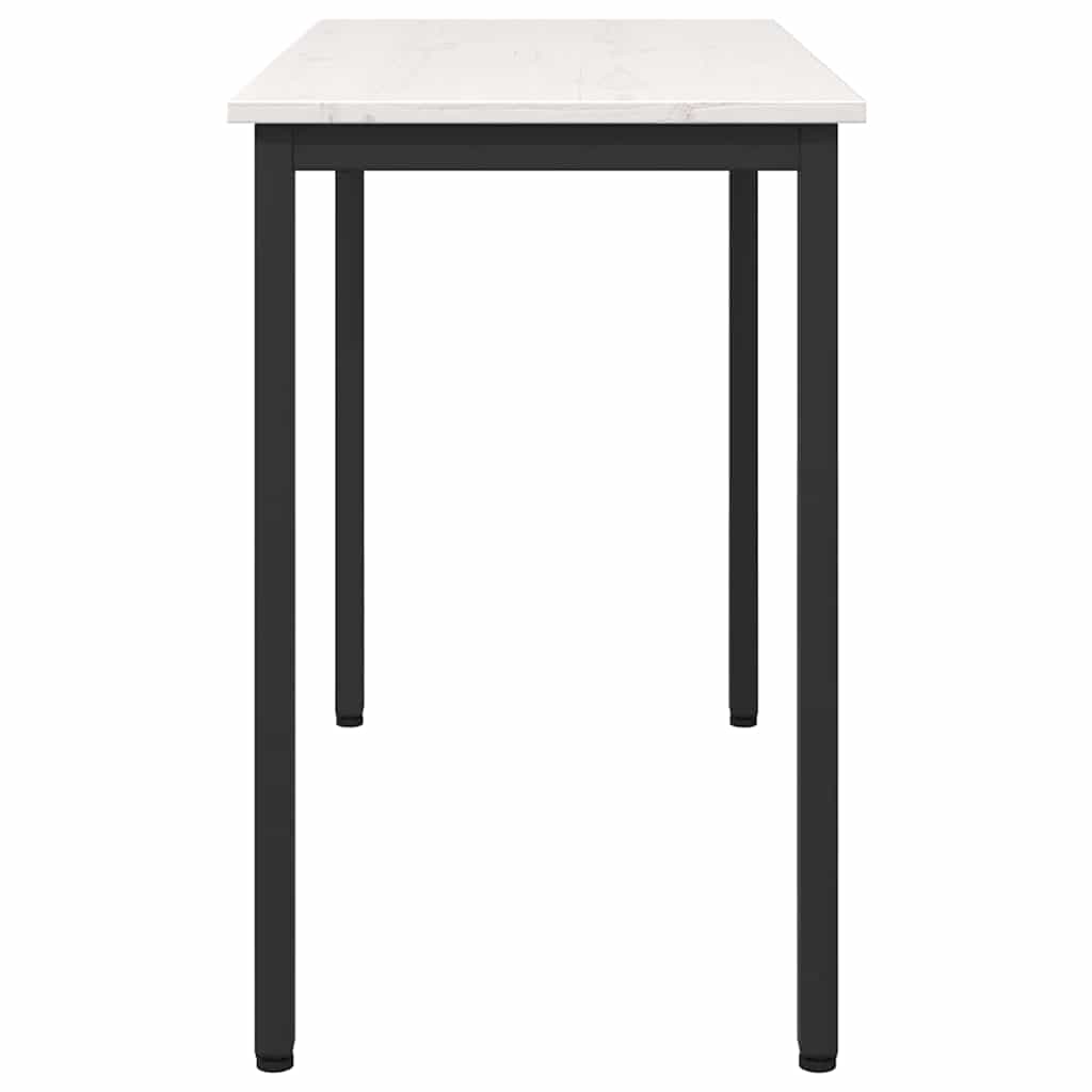 vidaXL Table White 100 x 50 x 77 cm Engineered Wood and Steel