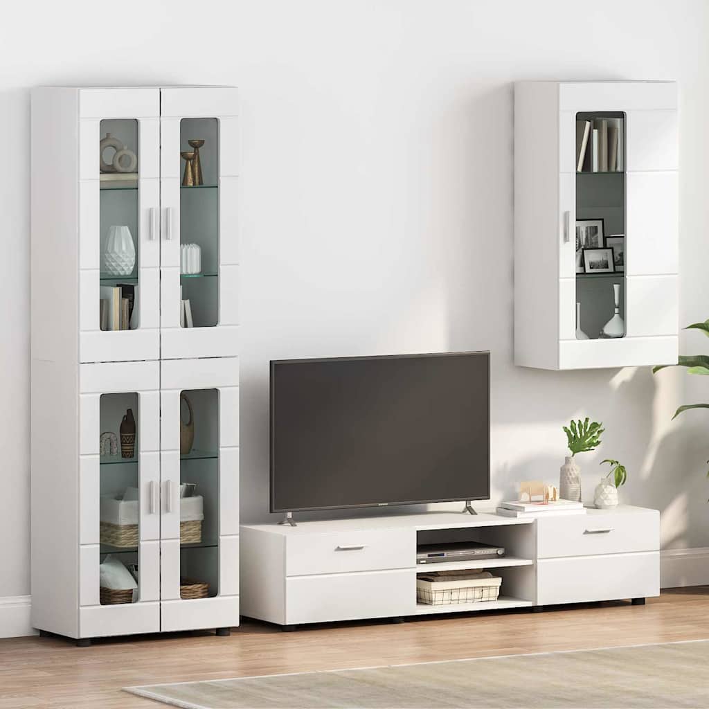vidaXL Wooden Cabinet White Engineered Wood