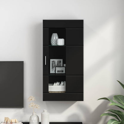 vidaXL Wooden Cabinet Black 50 x 29 x 100 cm Engineered Wood