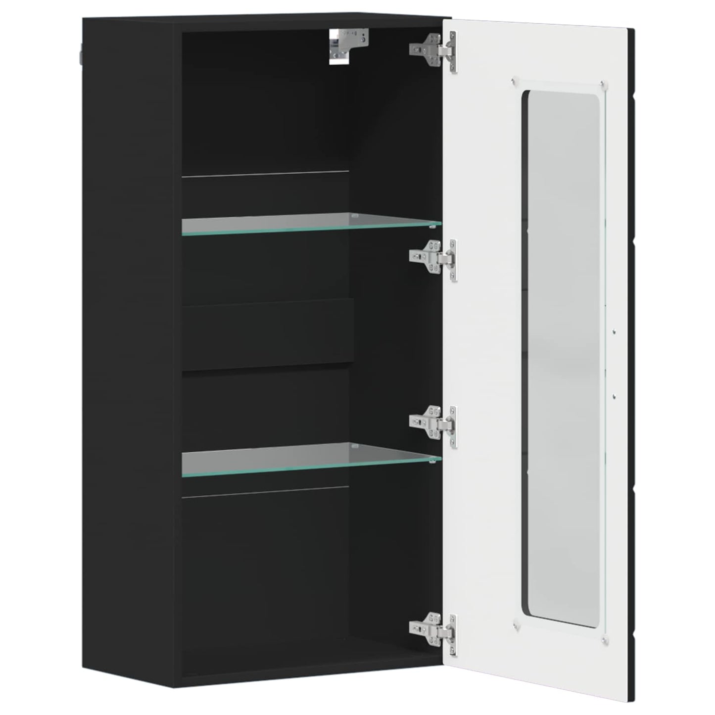 vidaXL Wooden Cabinet Black 50 x 29 x 100 cm Engineered Wood