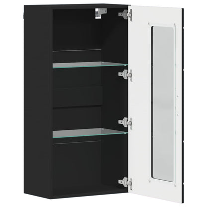 vidaXL Wooden Cabinet Black 50 x 29 x 100 cm Engineered Wood