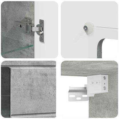 vidaXL Wooden Cabinet Concrete Grey 50 x 29 x 100 cm Engineered Wood