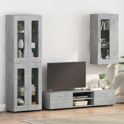 vidaXL Wooden Cabinet Concrete Grey 50 x 29 x 100 cm Engineered Wood