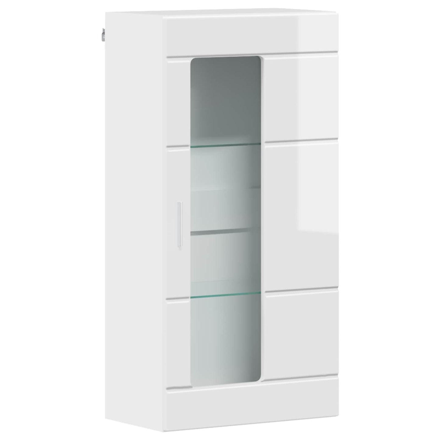 vidaXL Wooden Cabinet with Storage High Gloss White 50 x 29 x 100 cm
