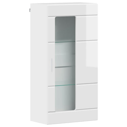 vidaXL Wooden Cabinet with Storage High Gloss White 50 x 29 x 100 cm
