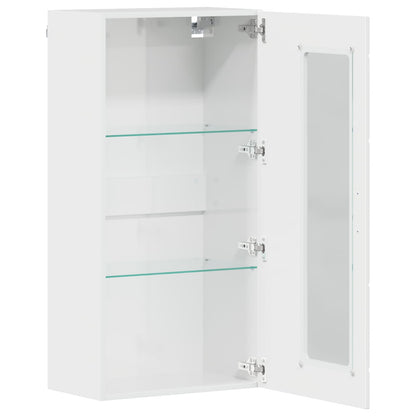 vidaXL Wooden Cabinet with Storage High Gloss White 50 x 29 x 100 cm