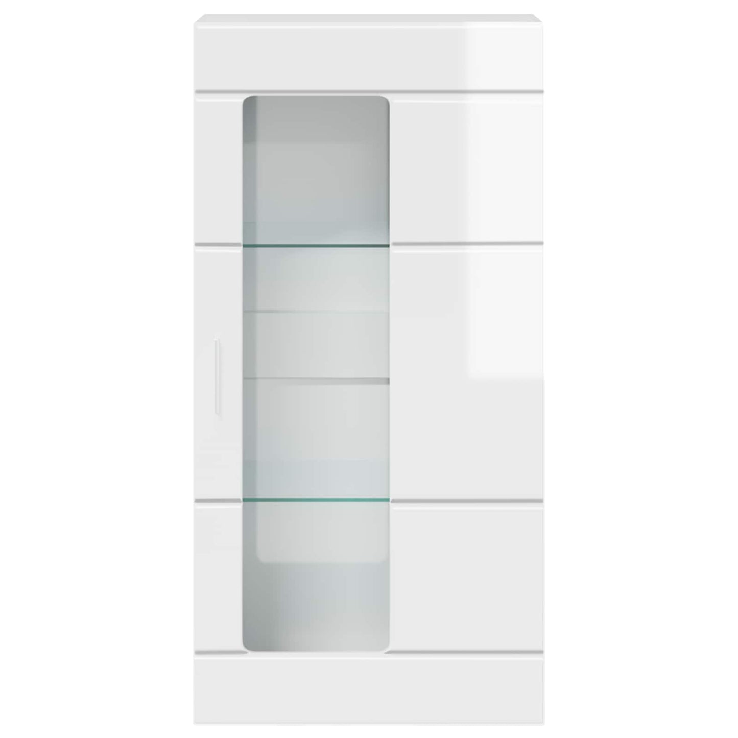 vidaXL Wooden Cabinet with Storage High Gloss White 50 x 29 x 100 cm