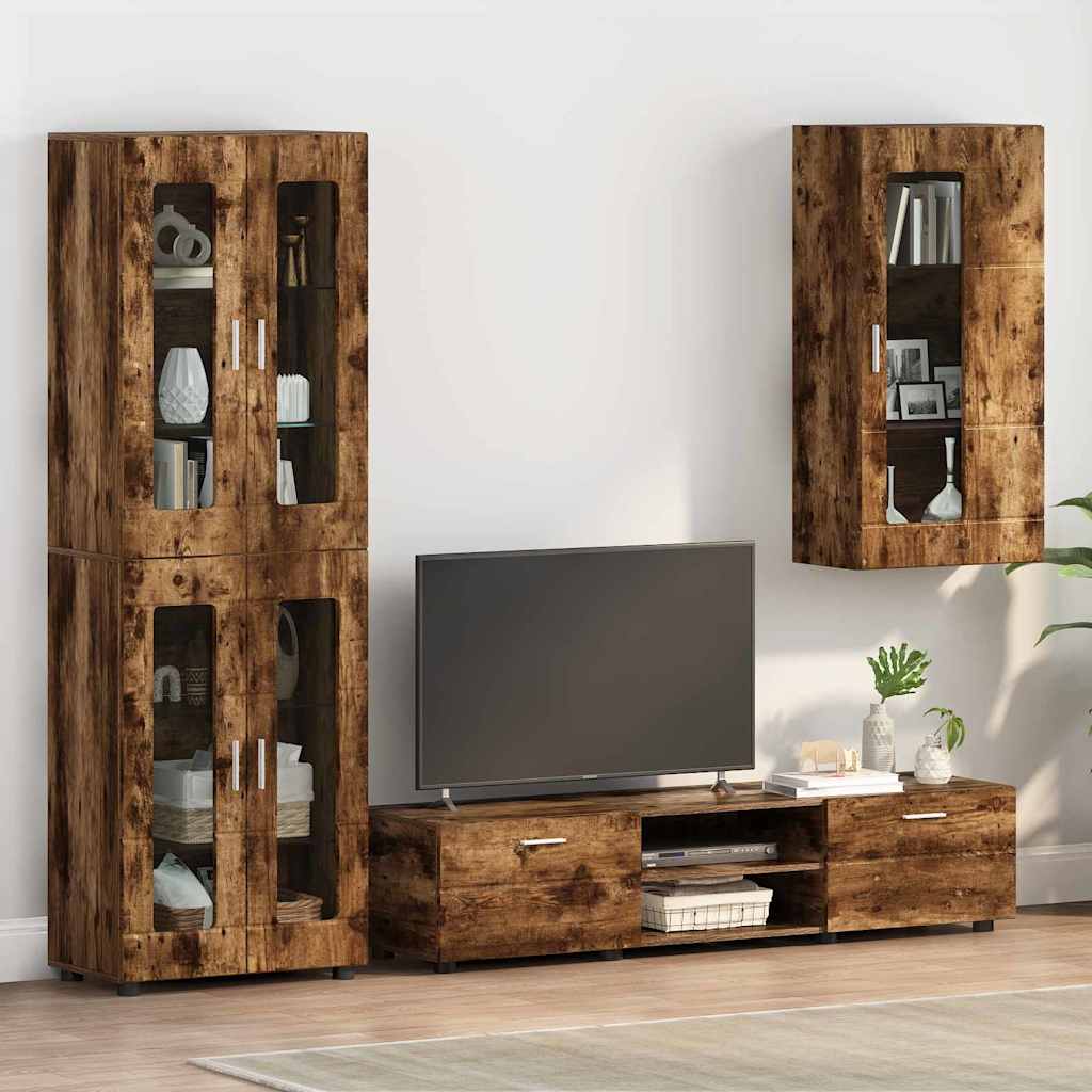 vidaXL Wooden Cabinet Smoked Oak 50 x 29 x 100 cm Engineered Wood