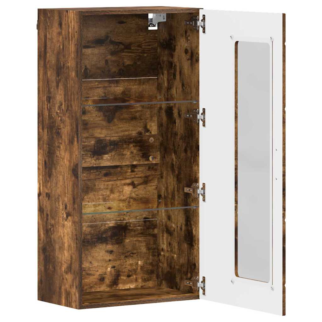 vidaXL Wooden Cabinet Smoked Oak 50 x 29 x 100 cm Engineered Wood