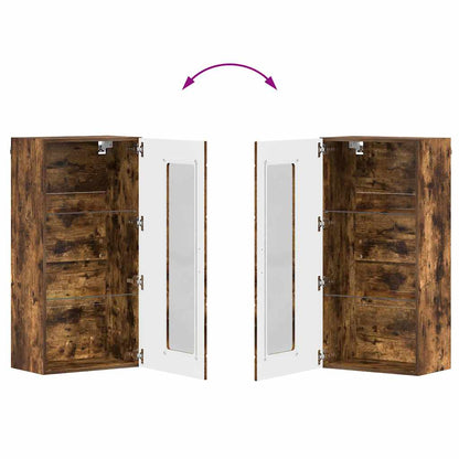 vidaXL Wooden Cabinet Smoked Oak 50 x 29 x 100 cm Engineered Wood