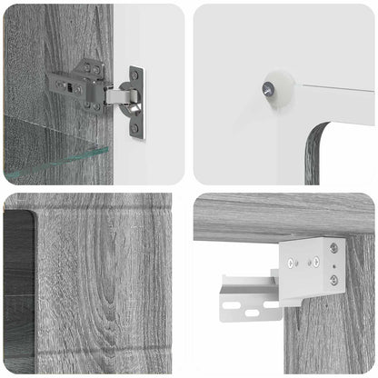 vidaXL Wooden Cabinet Grey Sonoma Engineered Wood