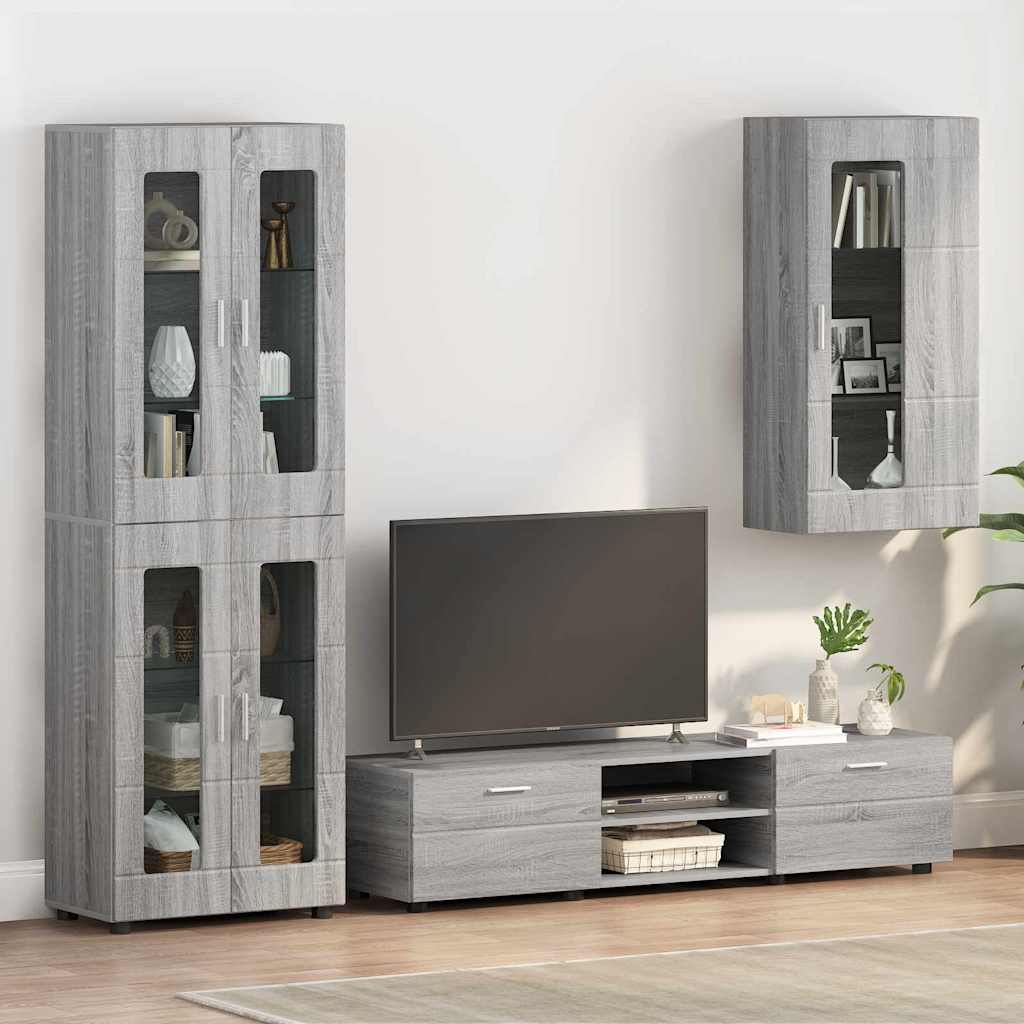 vidaXL Wooden Cabinet Grey Sonoma 50 x 29 x 100 cm Engineered Wood