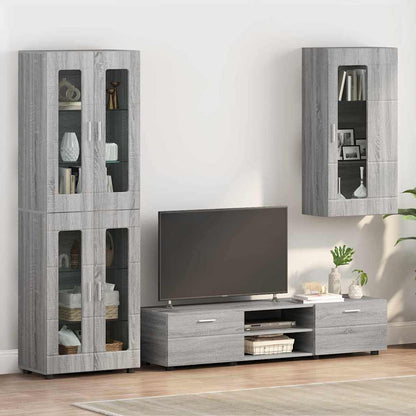 vidaXL Wooden Cabinet Grey Sonoma 50 x 29 x 100 cm Engineered Wood