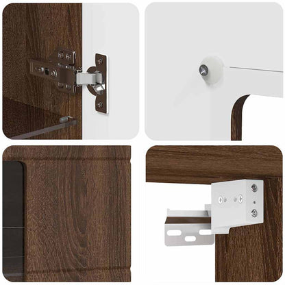 vidaXL Wooden Cabinet Brown Oak Engineered Wood