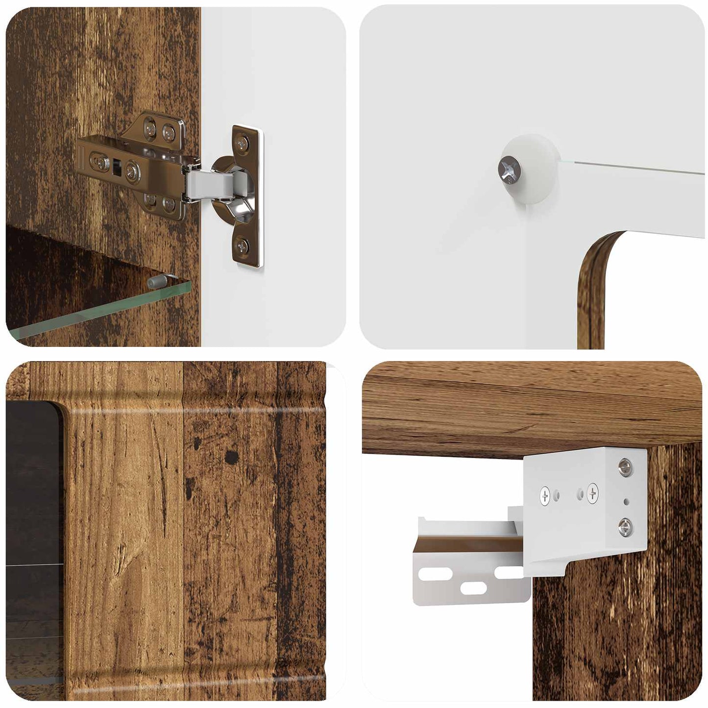 vidaXL Wooden Cabinet Old Wood 50 x 29 x 100 cm Engineered Wood