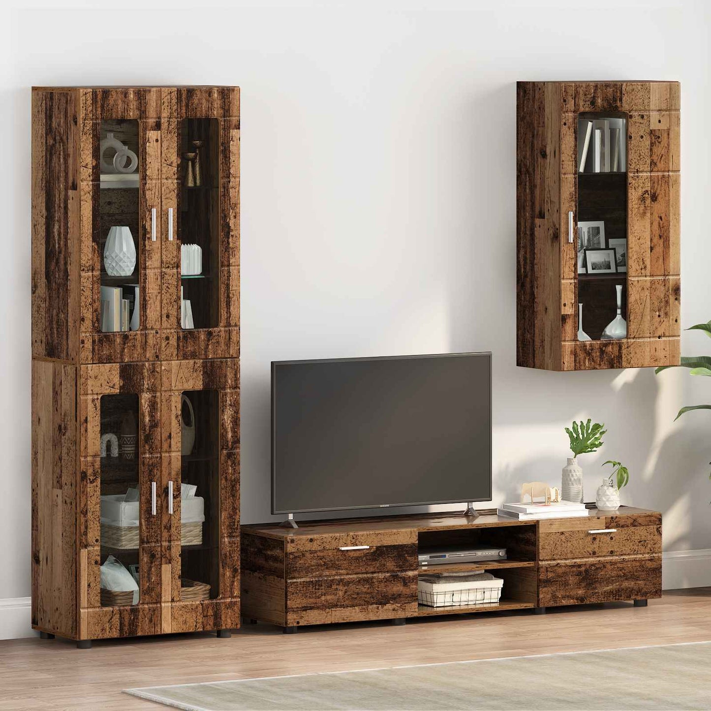 vidaXL Wooden Cabinet Old Wood 50 x 29 x 100 cm Engineered Wood