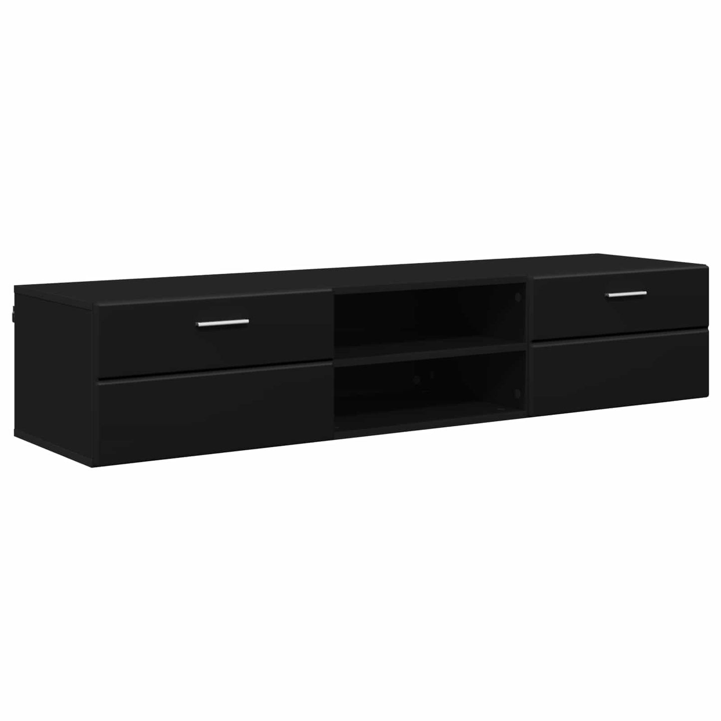 vidaXL Wooden Cabinet Black 150 x 39 x 30 cm Engineered Wood