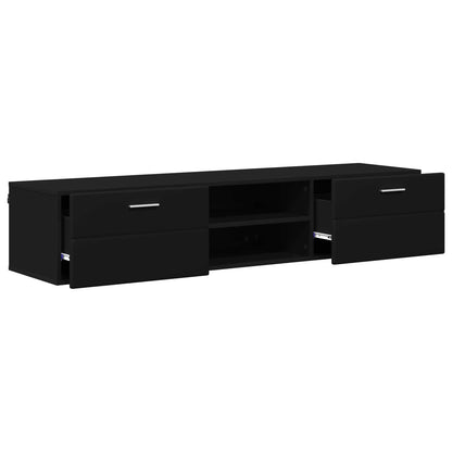 vidaXL Wooden Cabinet Black 150 x 39 x 30 cm Engineered Wood