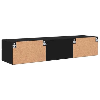 vidaXL Wooden Cabinet Black 150 x 39 x 30 cm Engineered Wood