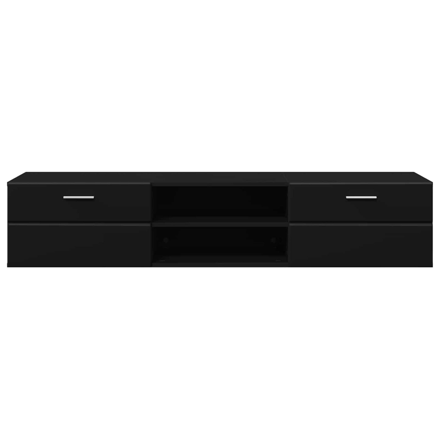vidaXL Wooden Cabinet Black 150 x 39 x 30 cm Engineered Wood