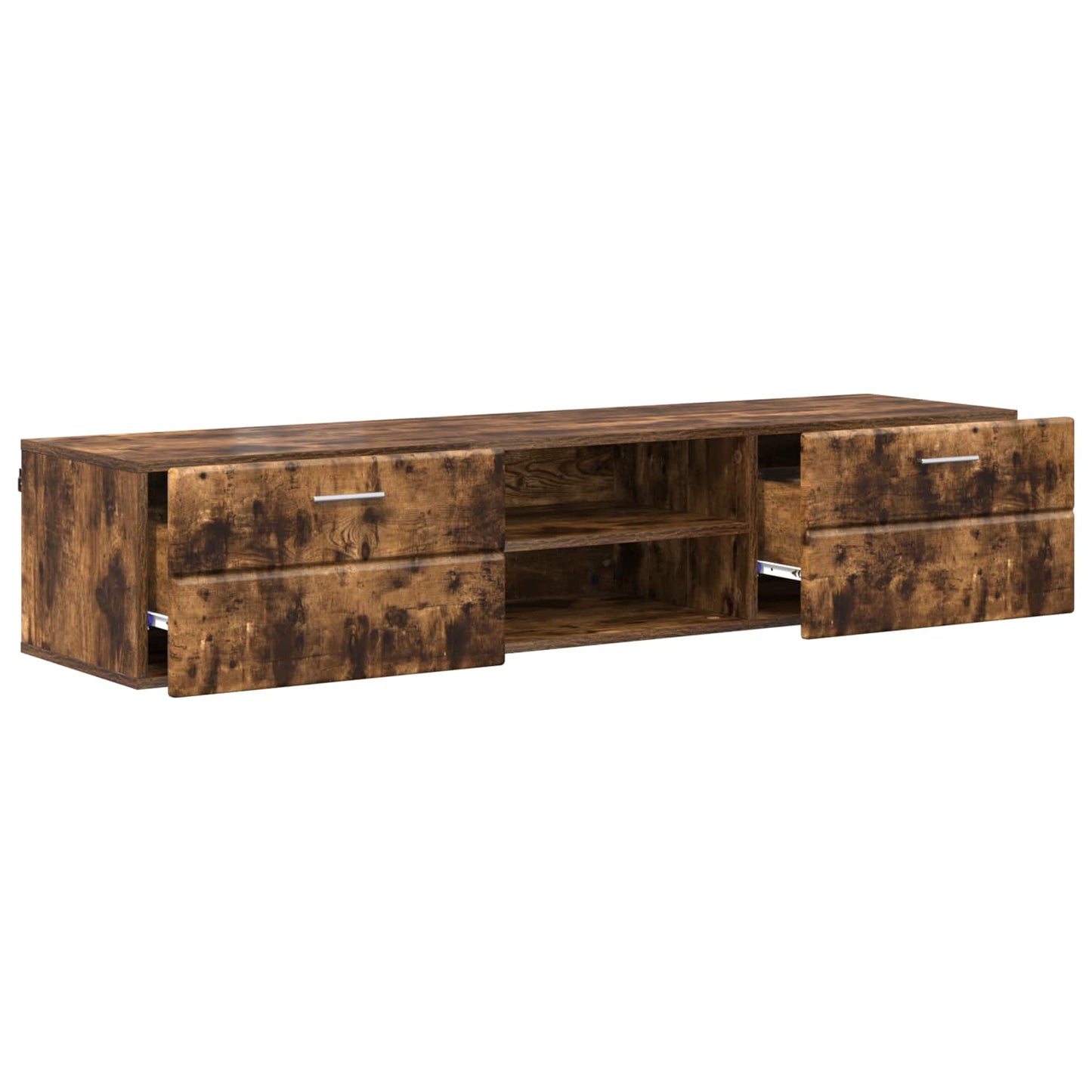 vidaXL Wooden Cabinet Smoked Oak 150 x 39 x 30 cm Engineered Wood