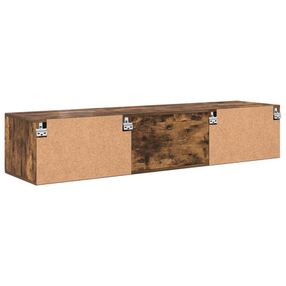 vidaXL Wooden Cabinet Smoked Oak 150 x 39 x 30 cm Engineered Wood