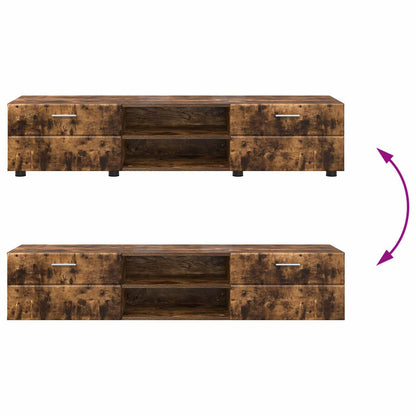 vidaXL Wooden Cabinet Smoked Oak 150 x 39 x 30 cm Engineered Wood