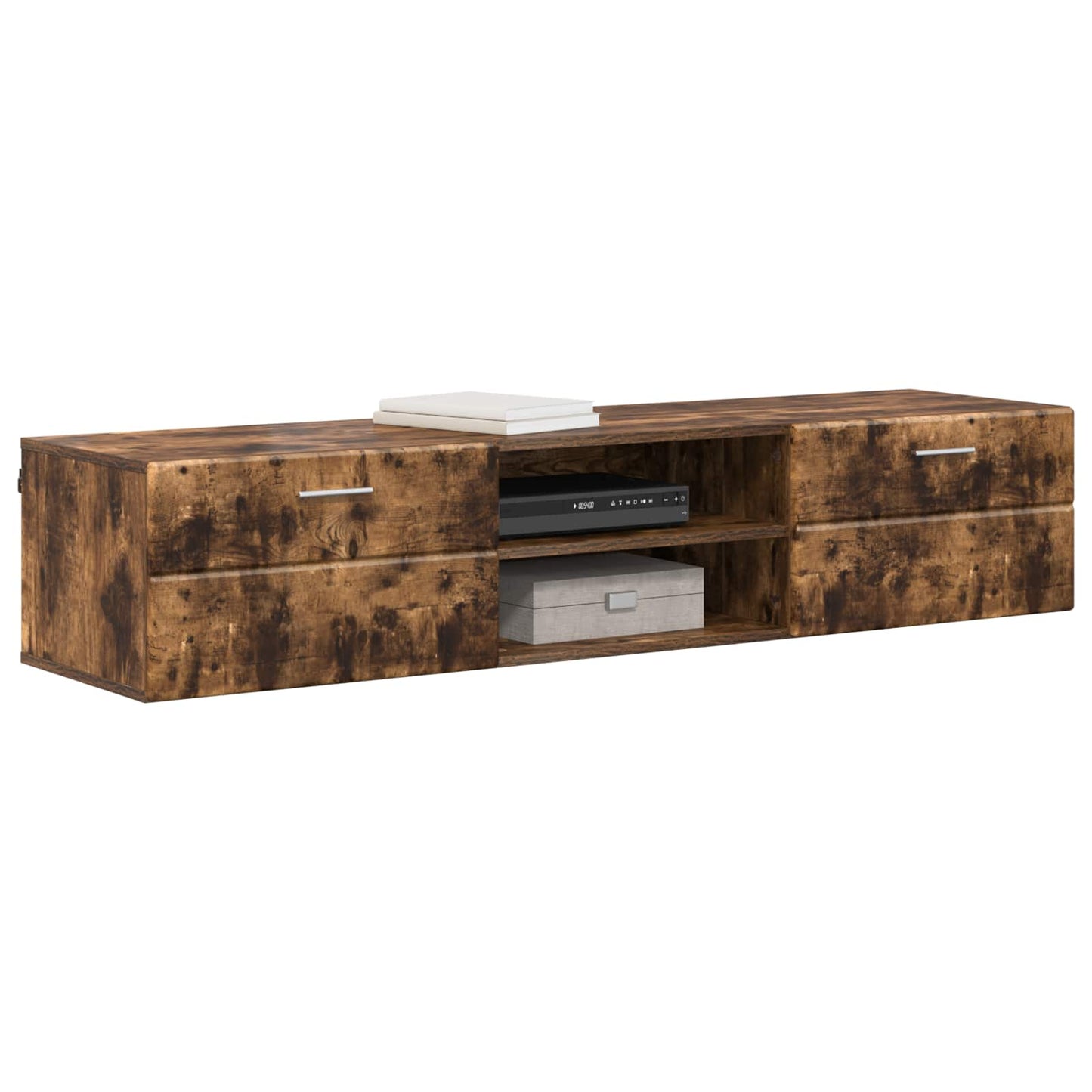 vidaXL Wooden Cabinet Smoked Oak 150 x 39 x 30 cm Engineered Wood