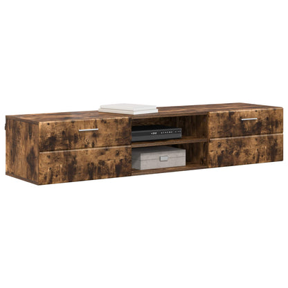 vidaXL Wooden Cabinet Smoked Oak 150 x 39 x 30 cm Engineered Wood