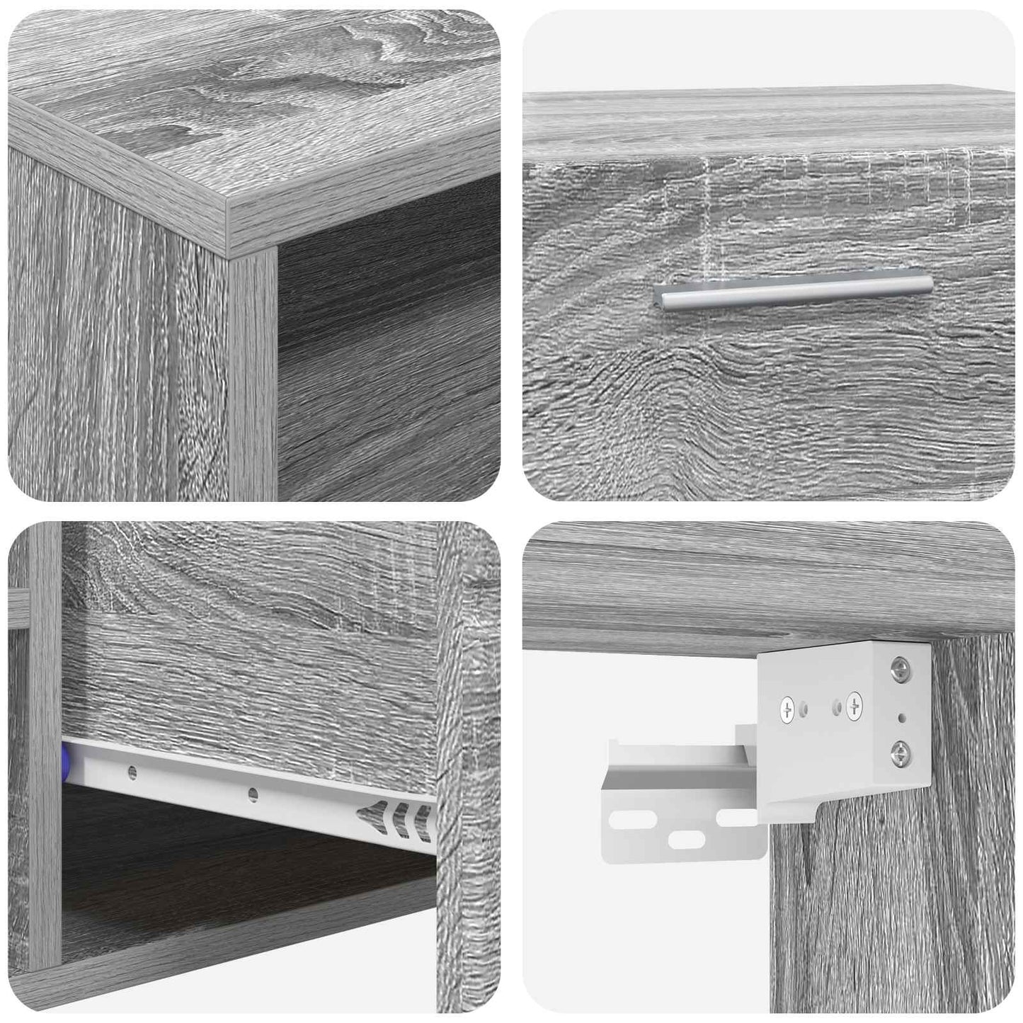 vidaXL Wooden Cabinet Grey Sonoma 150 x 39 x 30 cm Engineered Wood