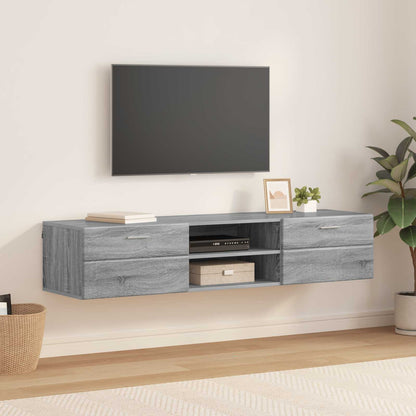 vidaXL Wooden Cabinet Grey Sonoma 150 x 39 x 30 cm Engineered Wood