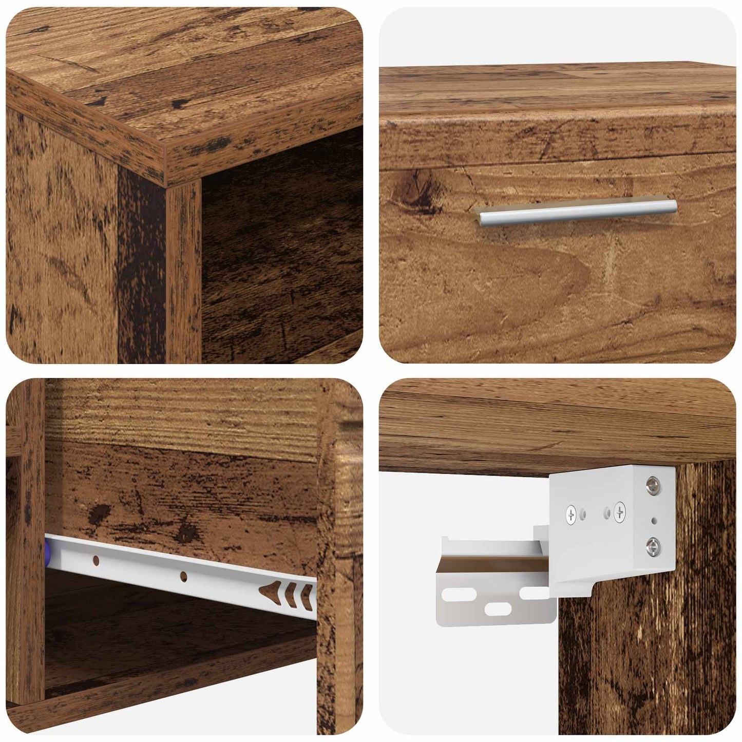vidaXL Wooden Cabinet Old Wood 150 x 39 x 30 cm Engineered Wood