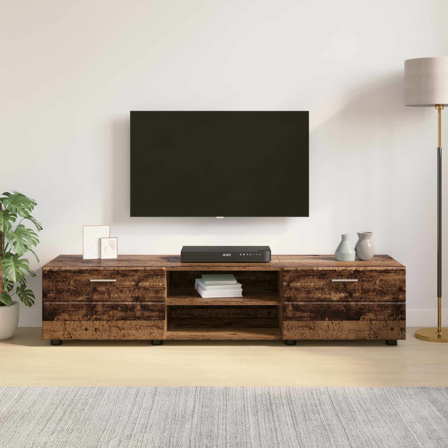 vidaXL Wooden Cabinet Old Wood 150 x 39 x 30 cm Engineered Wood