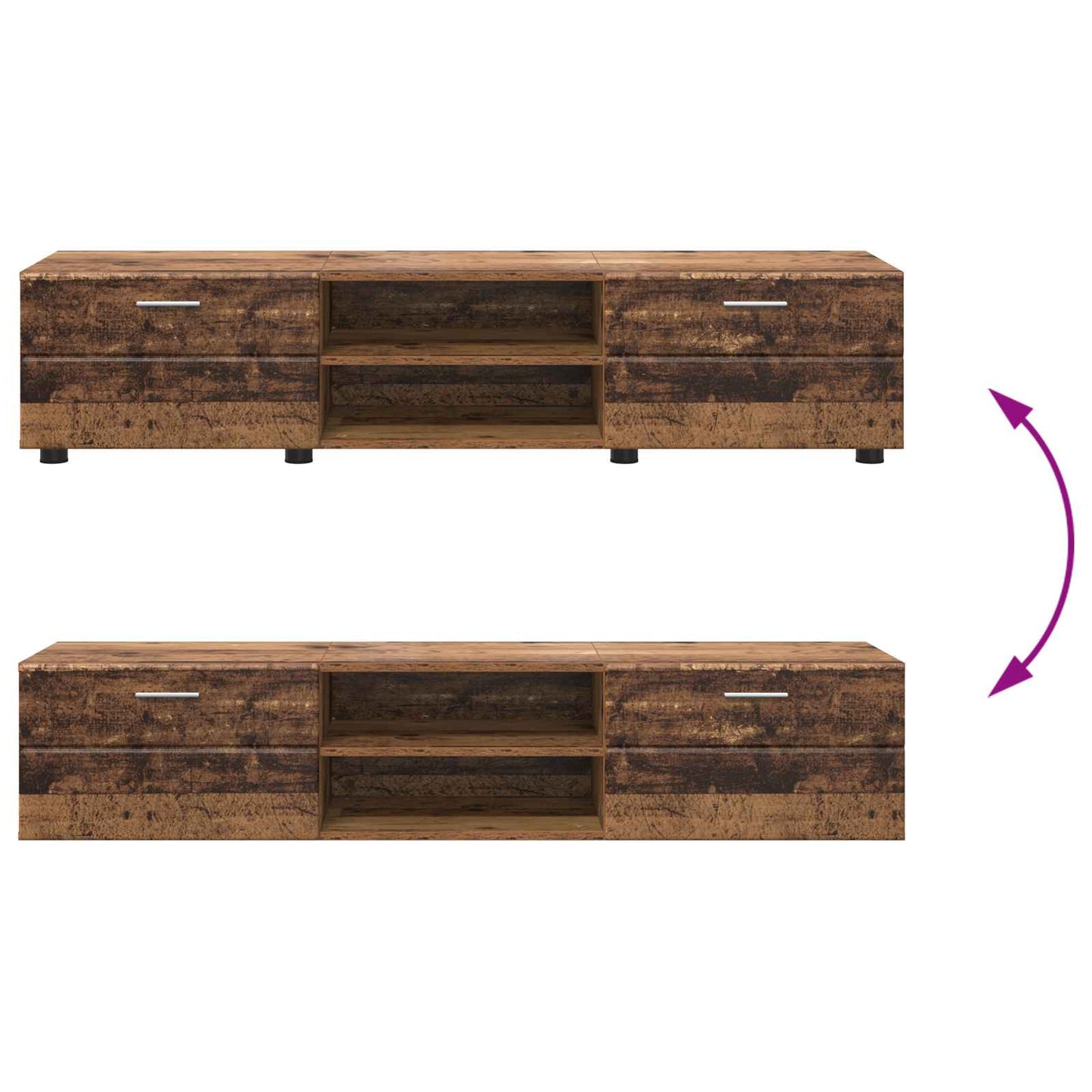 vidaXL Wooden Cabinet Old Wood 150 x 39 x 30 cm Engineered Wood