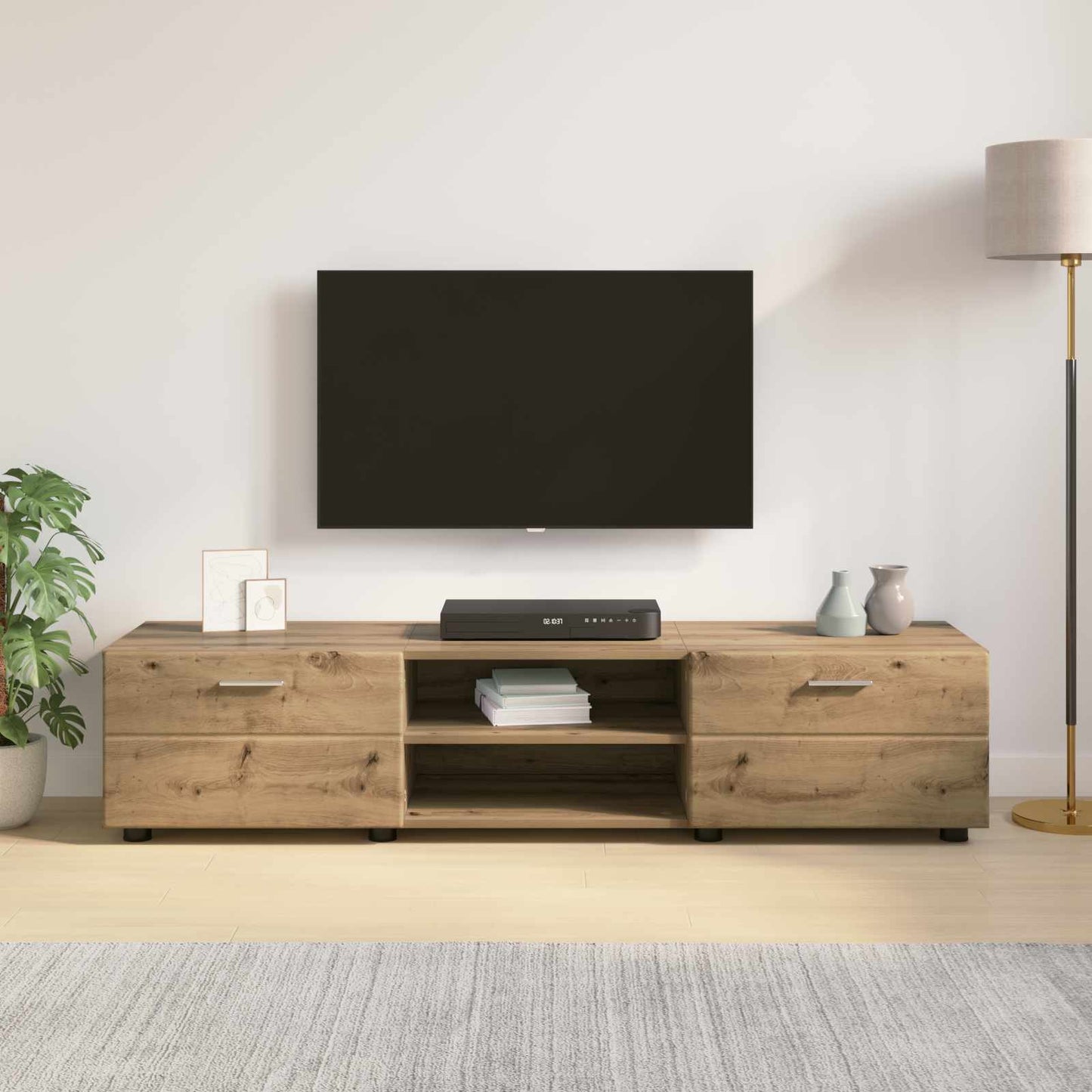 vidaXL Wooden Cabinet Artisan Oak 150 x 39 x 30 cm Engineered Wood