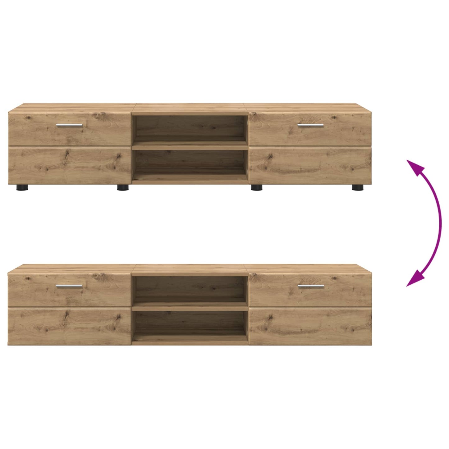 vidaXL Wooden Cabinet 150 x 39 x 30 cm Artisan Oak Engineered Wood
