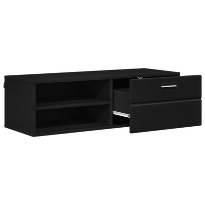 vidaXL Wooden Cabinet 100.5 x 39 x 30 cm Black Engineered Wood