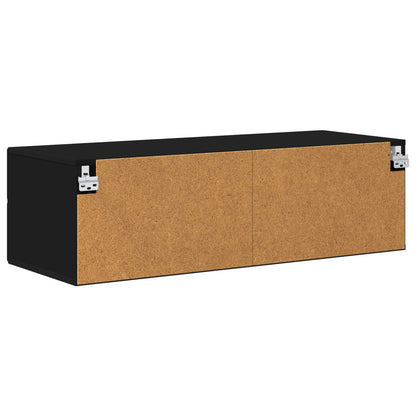 vidaXL Wooden Cabinet 100.5 x 39 x 30 cm Black Engineered Wood