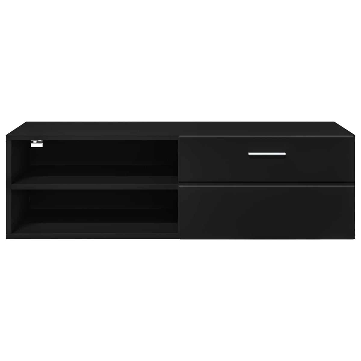 vidaXL Wooden Cabinet 100.5 x 39 x 30 cm Black Engineered Wood