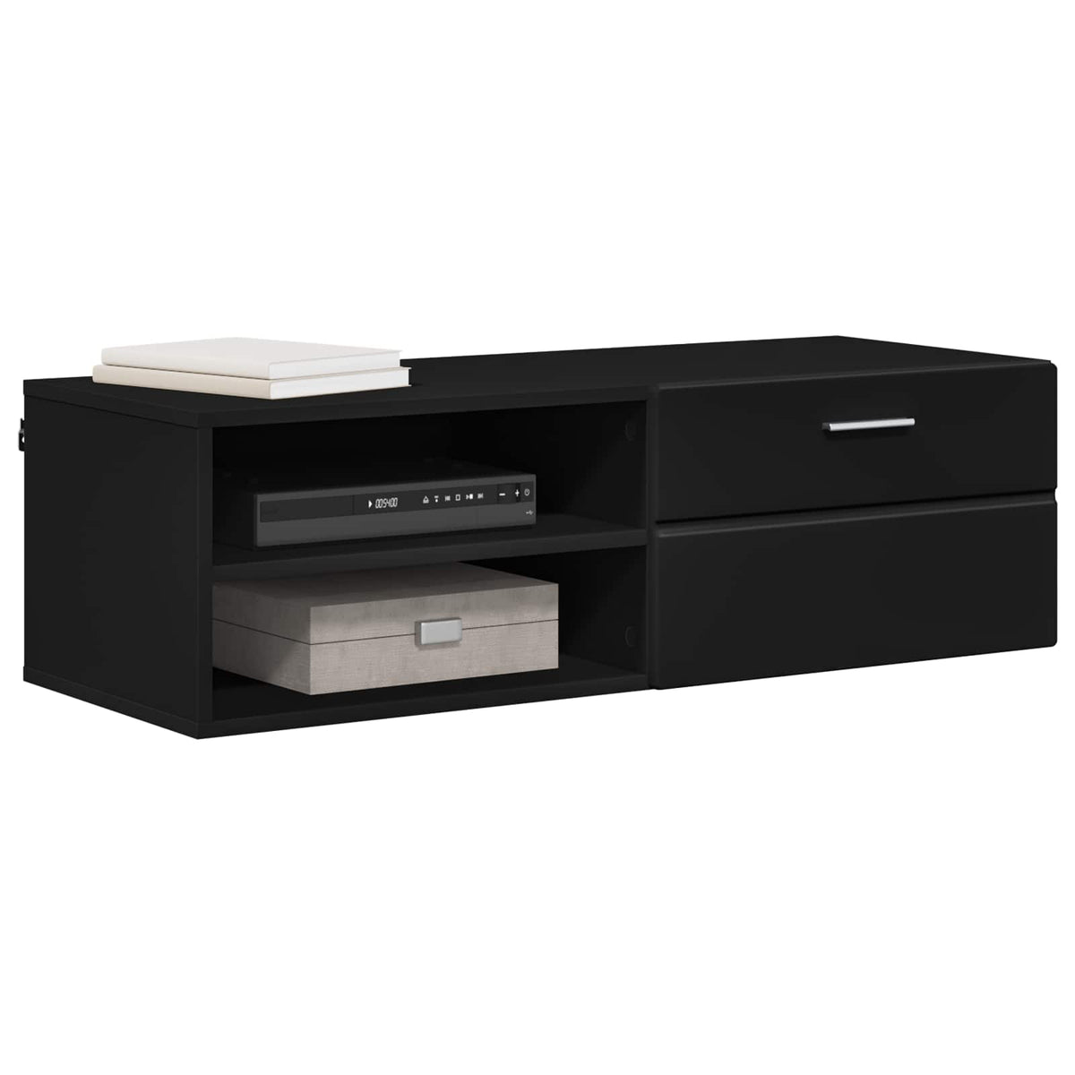 vidaXL Wooden Cabinet 100.5 x 39 x 30 cm Black Engineered Wood