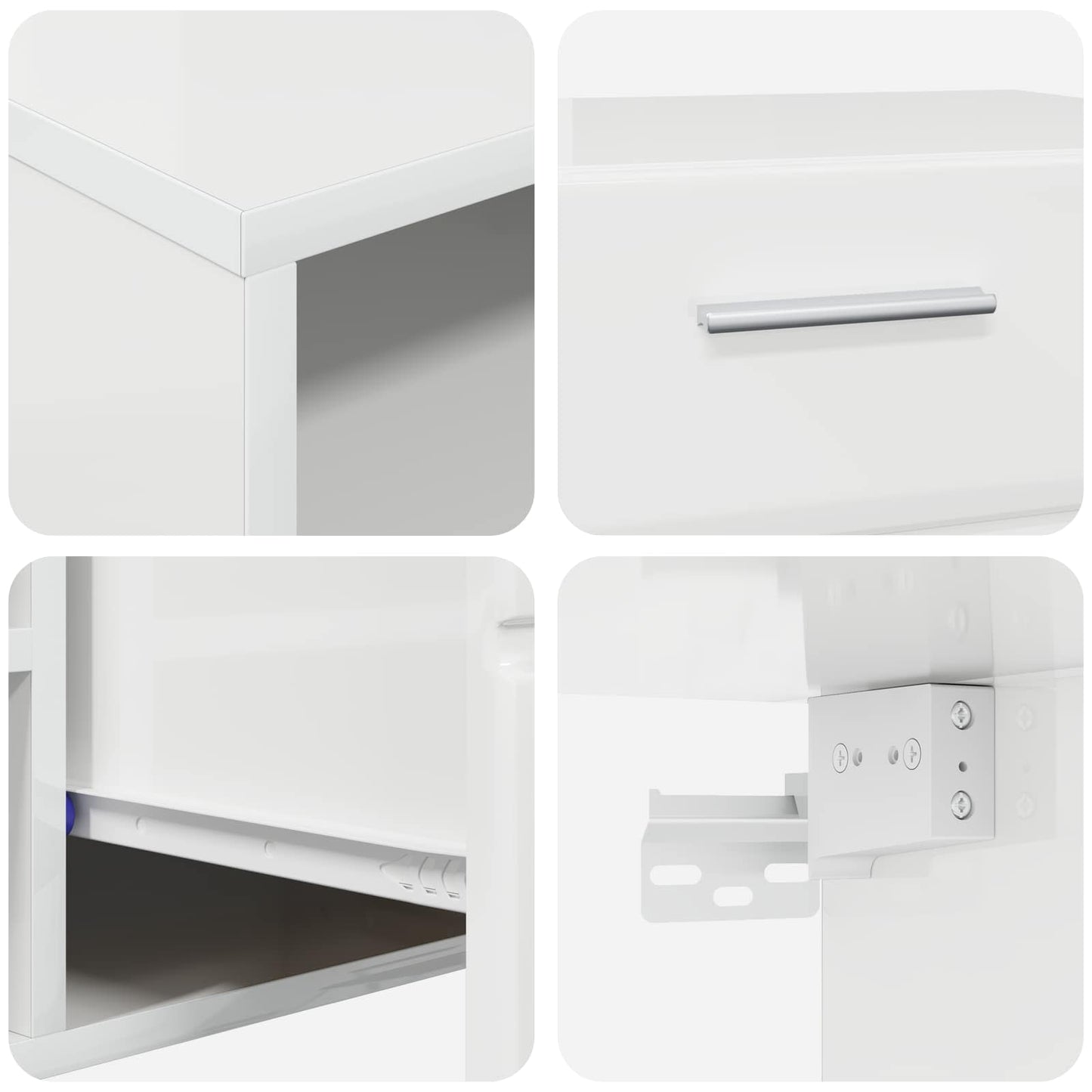 vidaXL Wooden Cabinet 100.5 x 39 x 30 cm Concrete Grey Engineered Wood