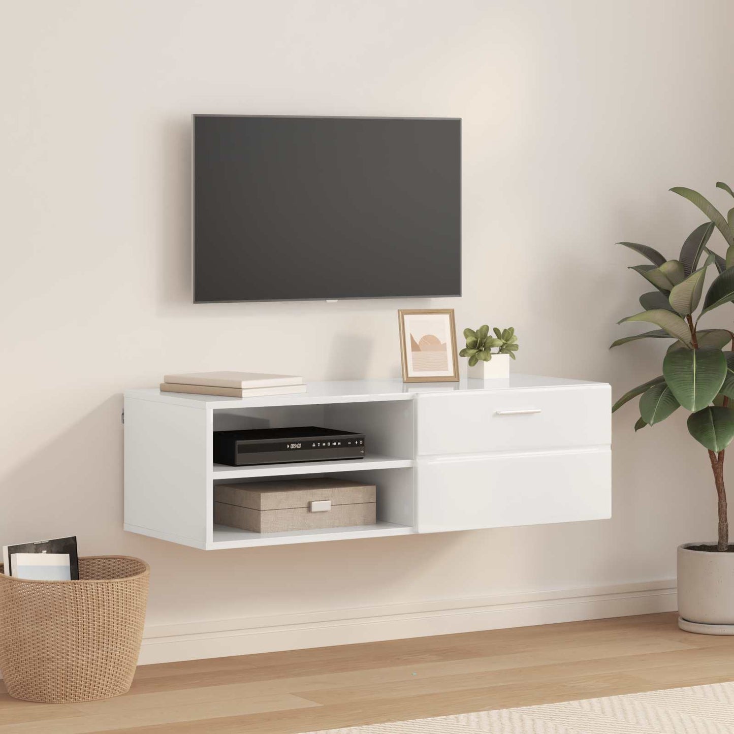 vidaXL Wooden Cabinet 100.5 x 39 x 30 cm Concrete Grey Engineered Wood